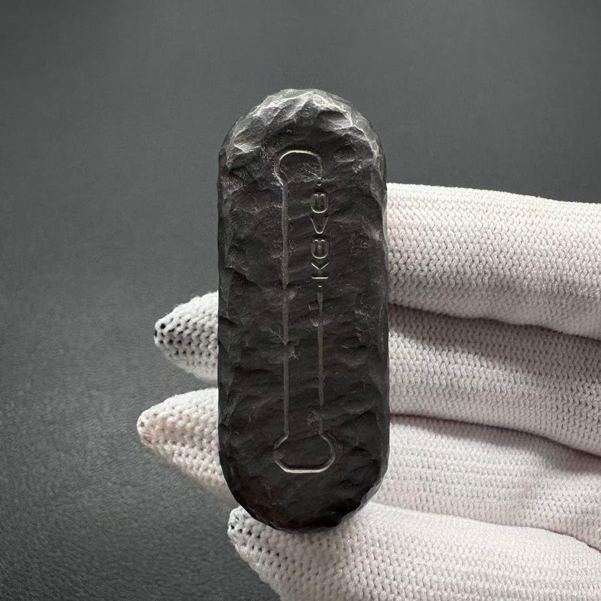 Floating Cloud Titanium Stone Textured Engraved Polished