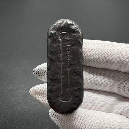 Floating Cloud Titanium Stone Textured Engraved Polished
