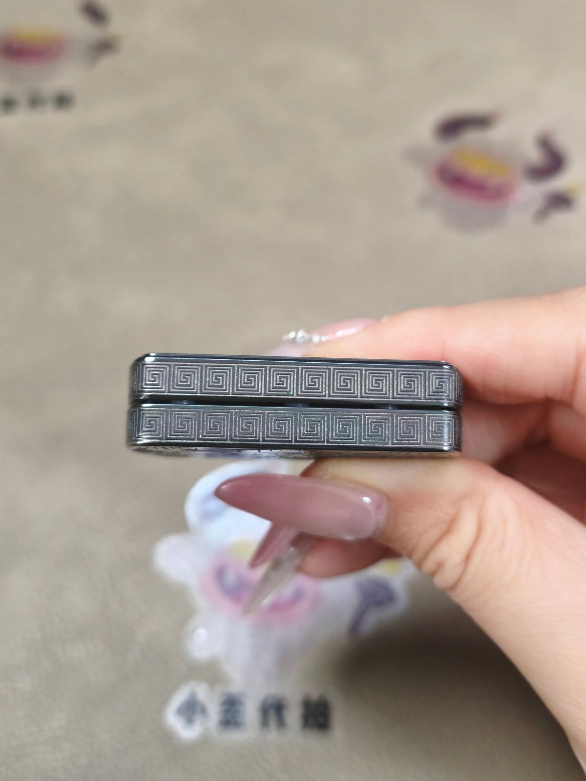 Root Three Zirconium Color-Anodized Engraved Polished