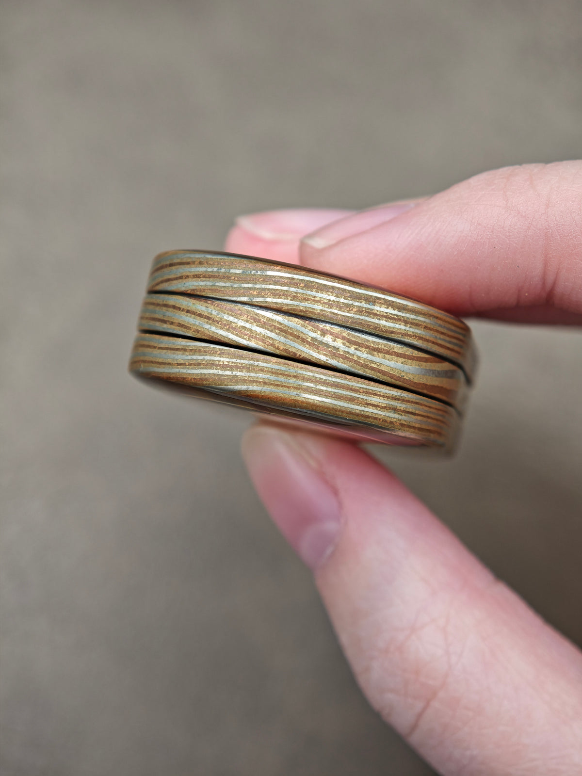 Rhythm Mokume Etched Resin-Sealed