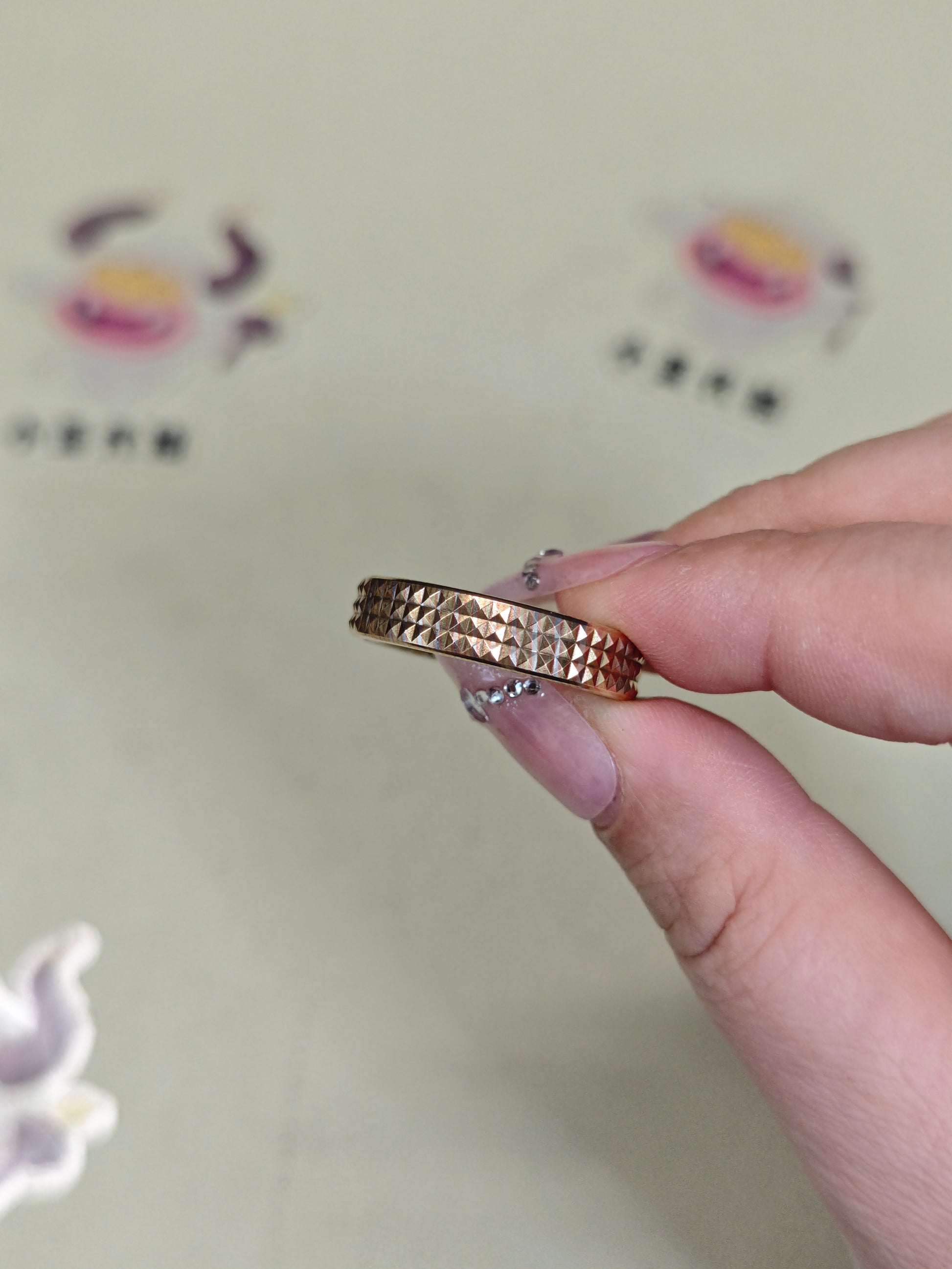 Paris Stud Mokume Copper