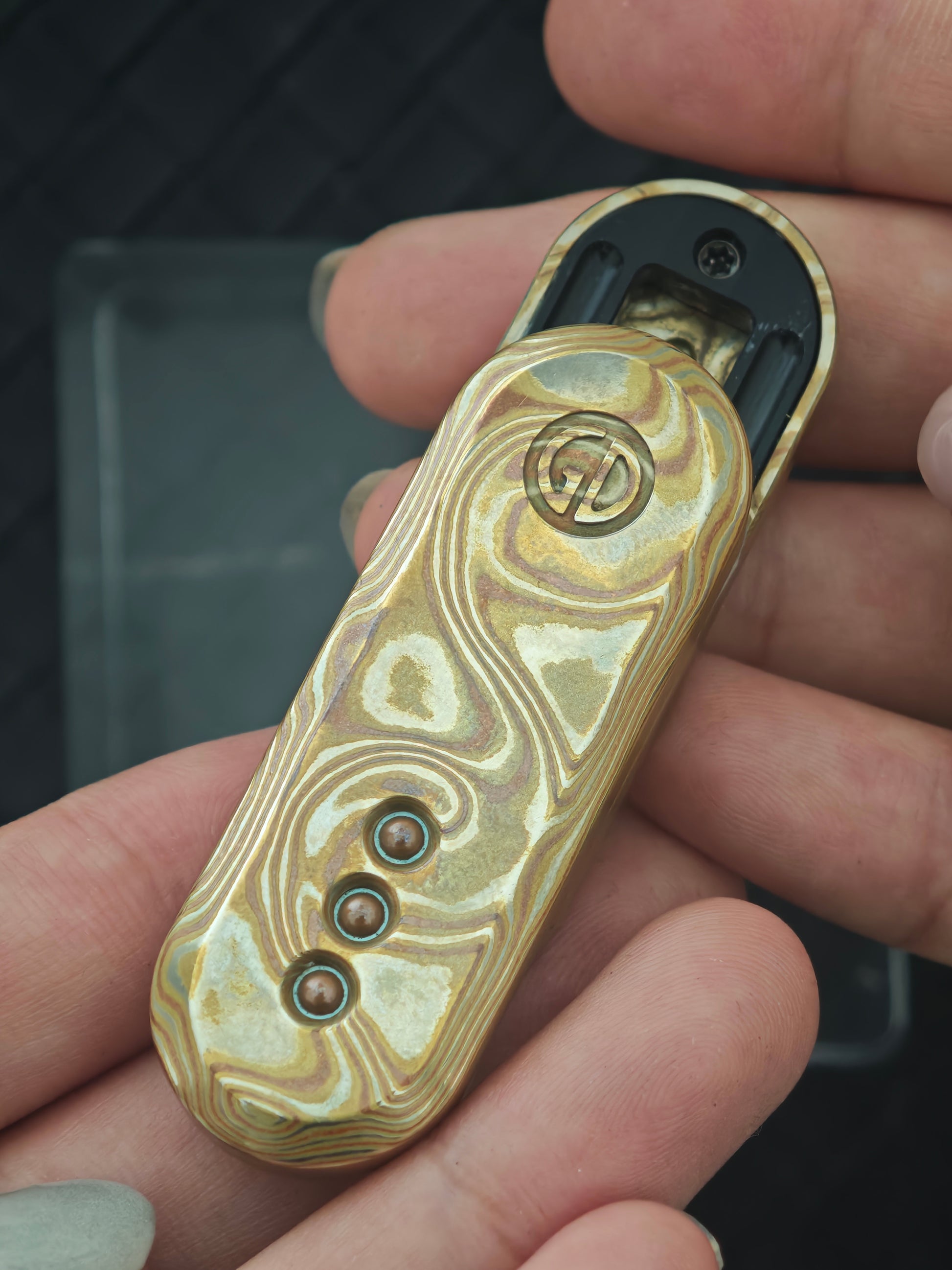 Lucky Draw Mokume Etched Polished