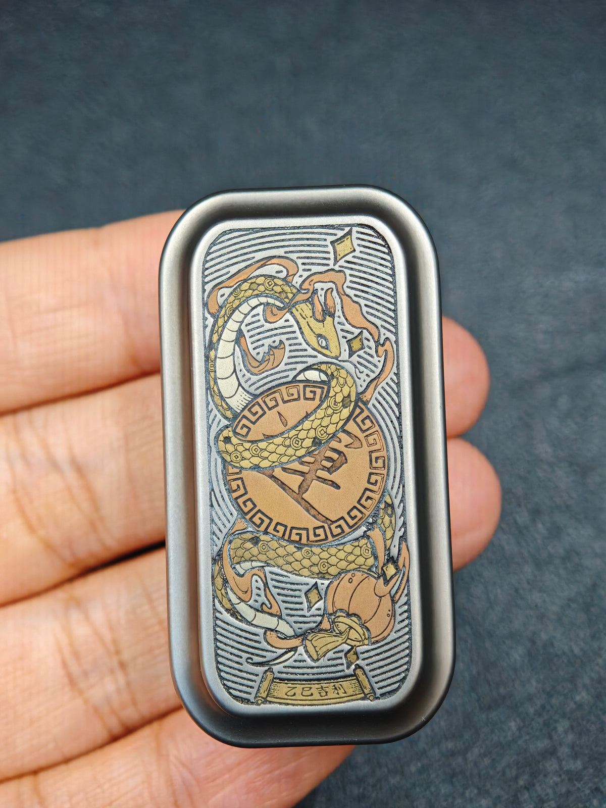 Lucky Candy Titanium Engraved