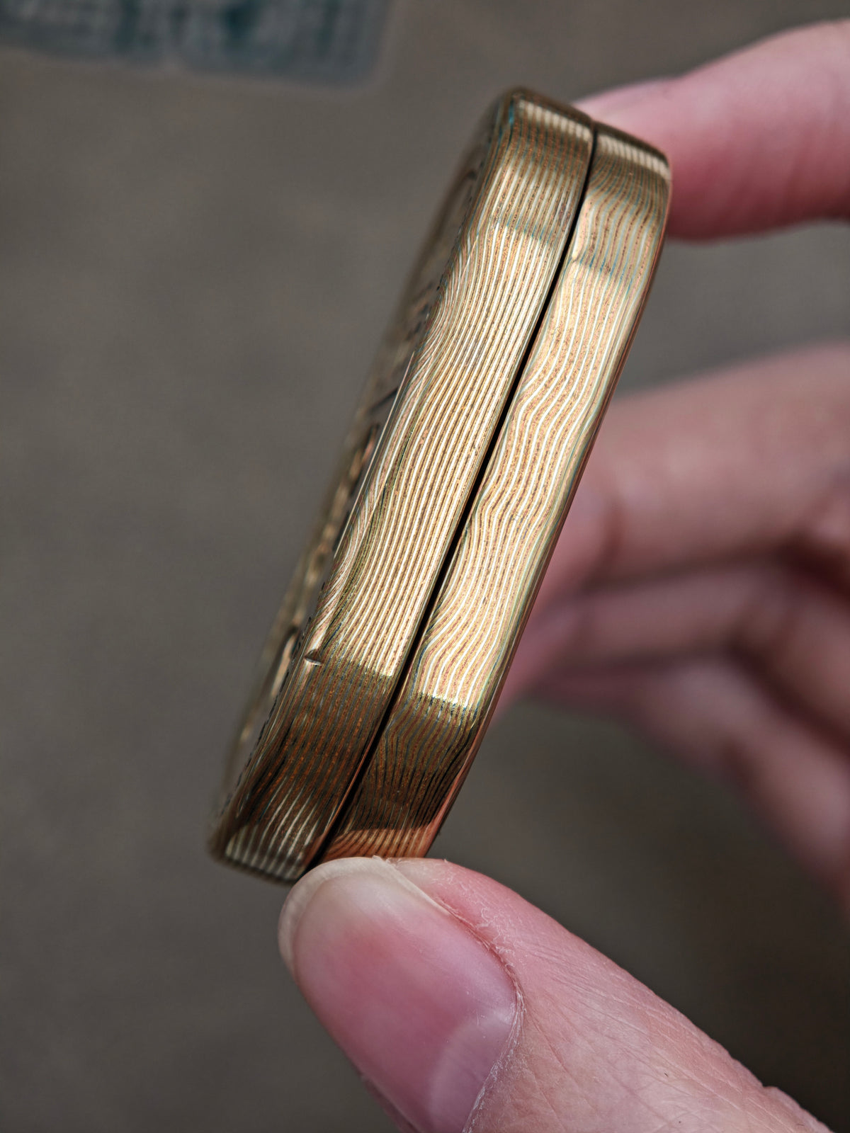 Grumpy Rabbit Rhythm Mokume Polished