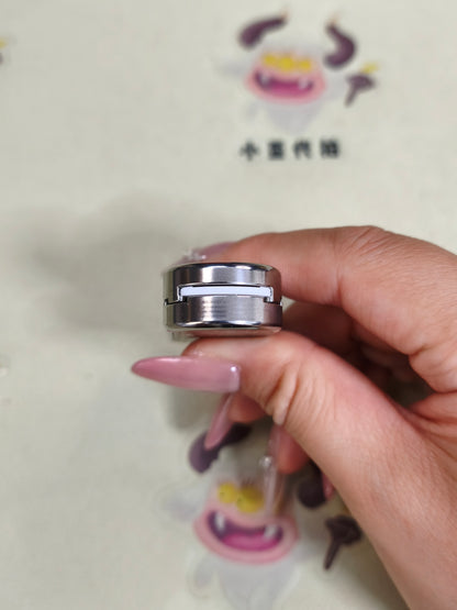 Ming Yin Titanium Color-Anodized Engraved