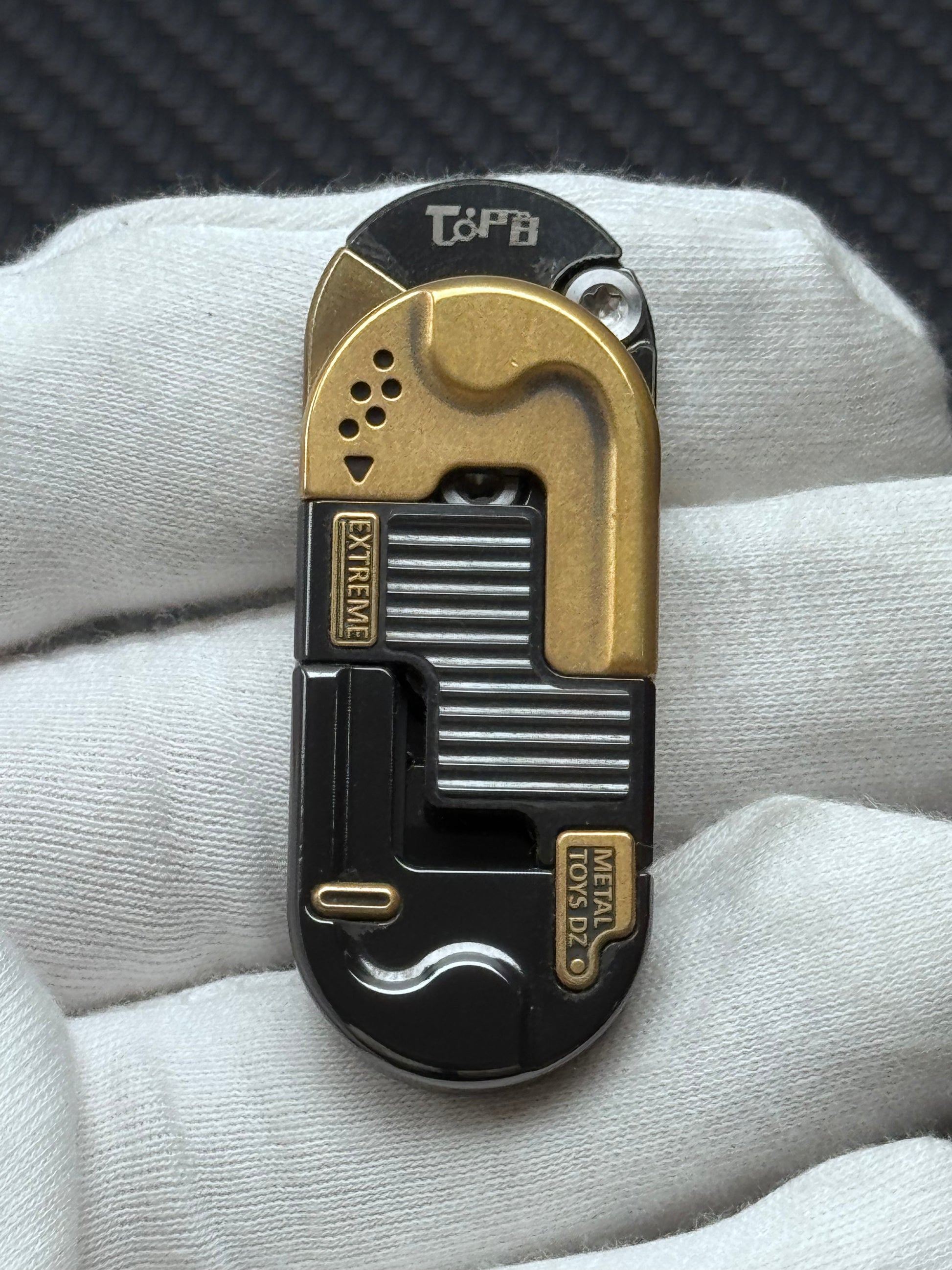 DZ Top B Precision Machined Mechanical Detent EDC Fidget Slider Brass