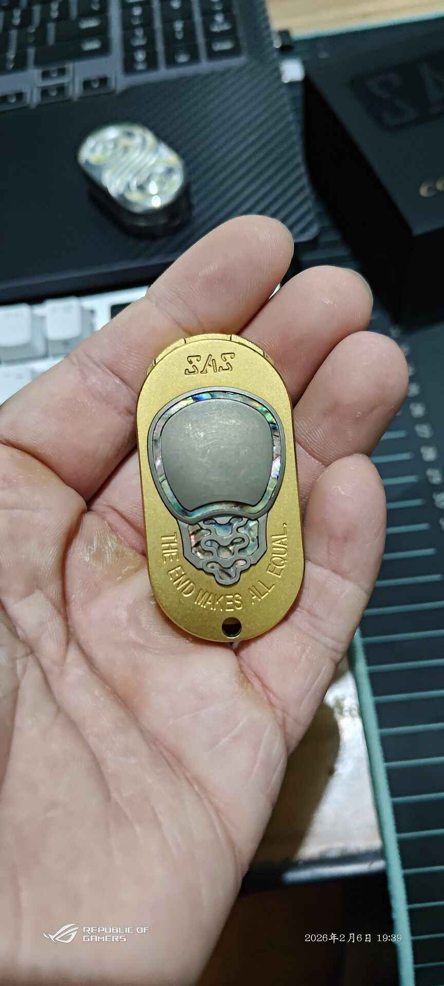 David's Star Brass+MOP