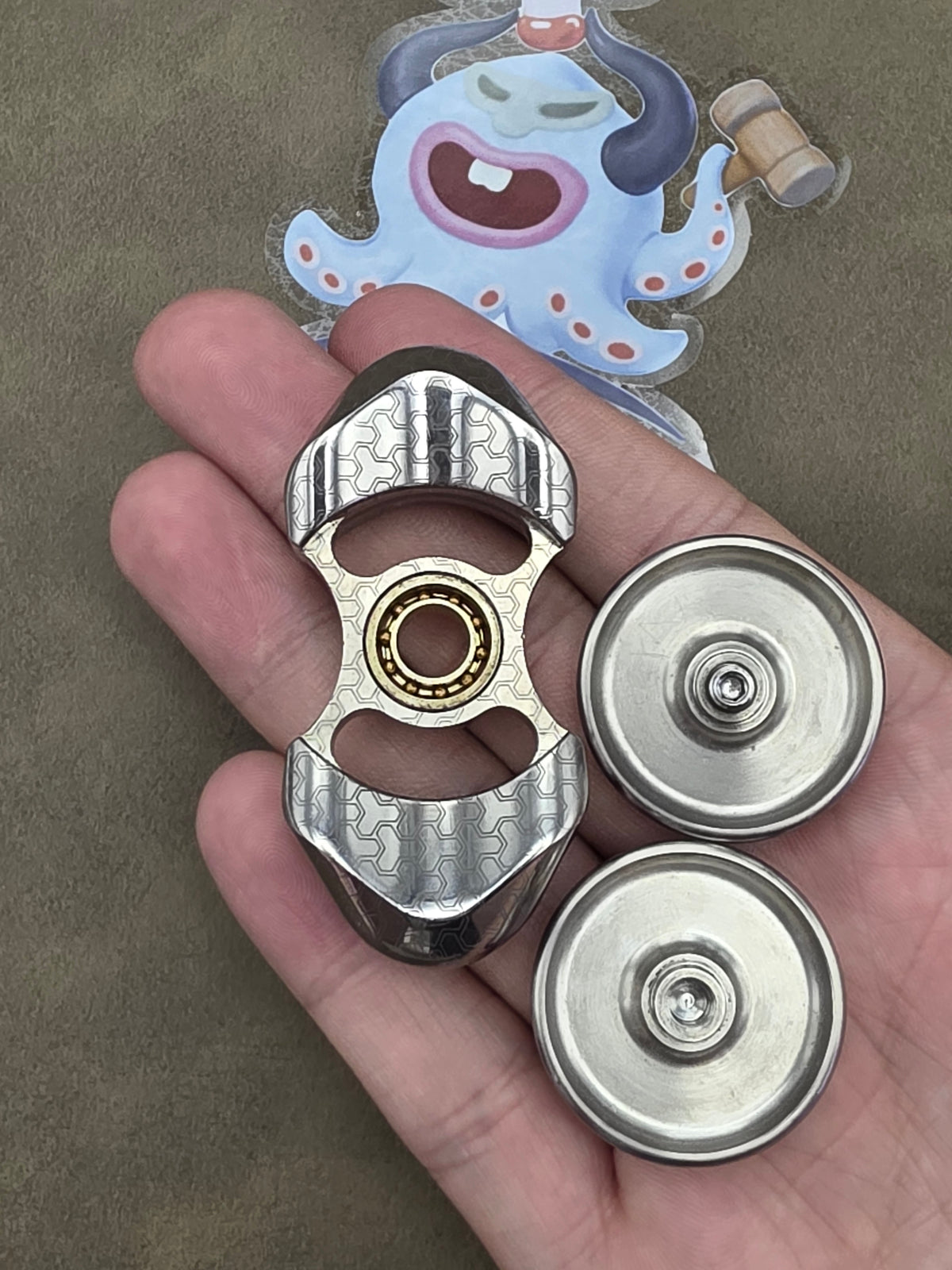 Feather Titanium Engraved