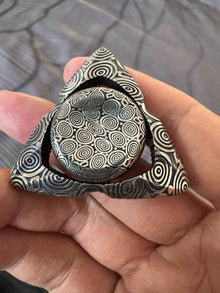 FW Tri-Leaf Bead Mod Damasteel