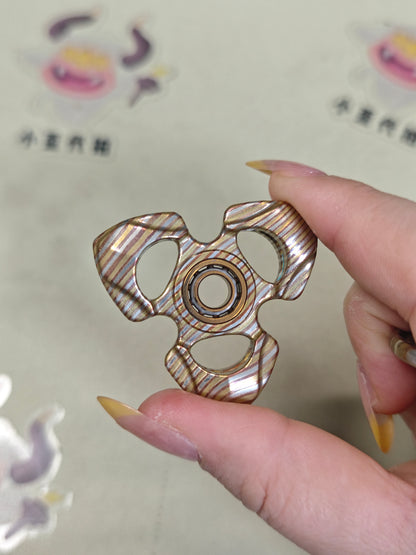 Toothless Mini Pearl White Mokume Copper