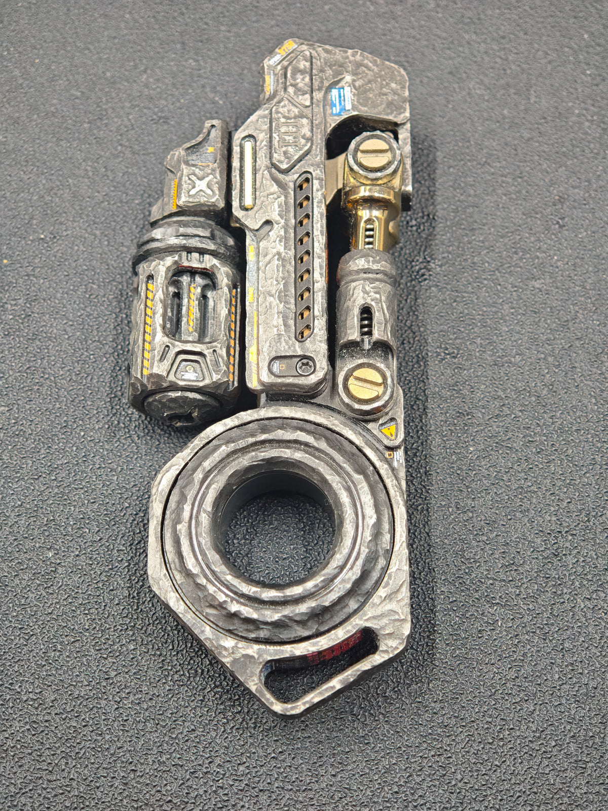 Time Knight 3.0 Titanium Stone Textured Engraved