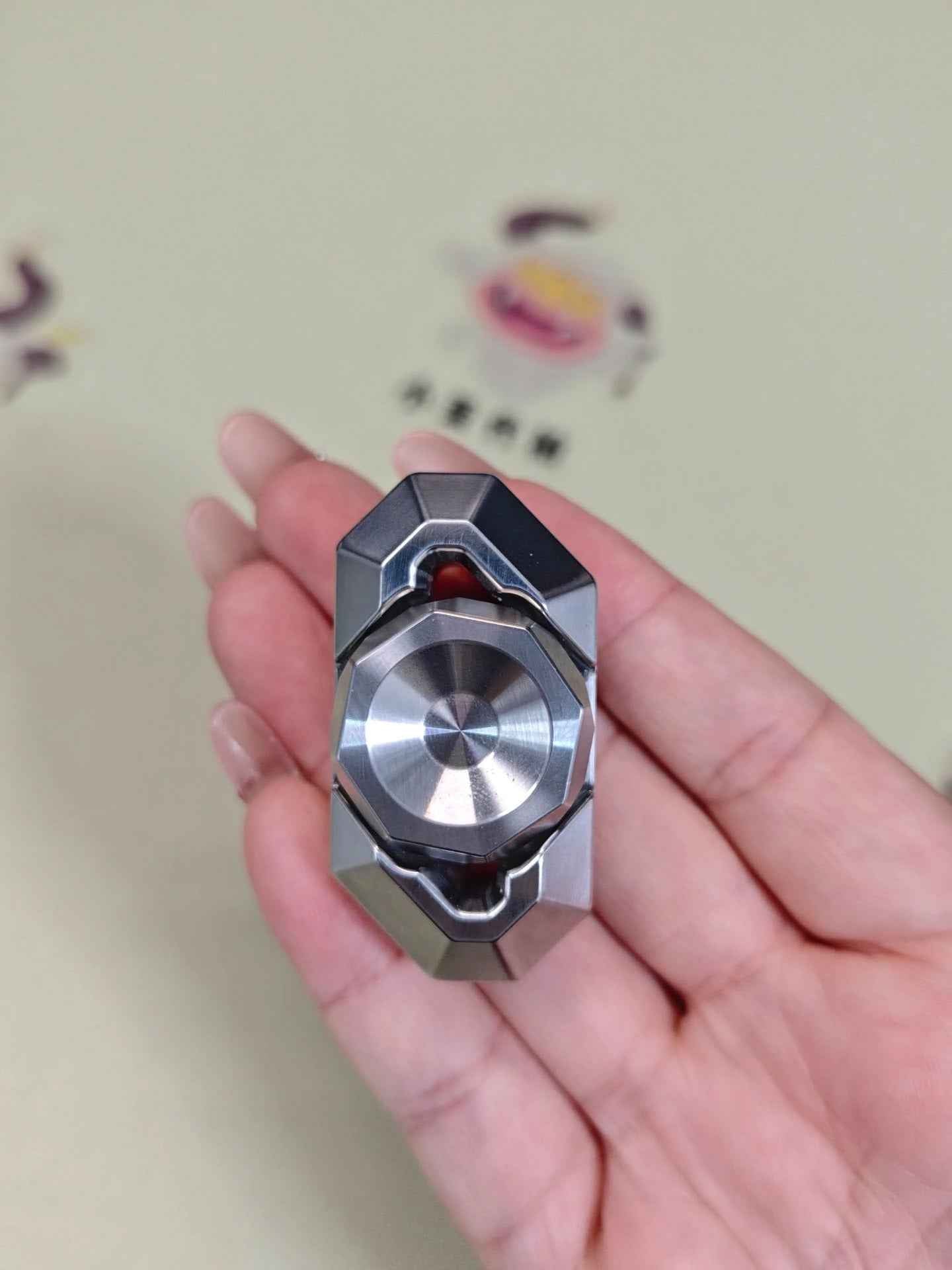 Crystal Twin Leaf Stainless Steel