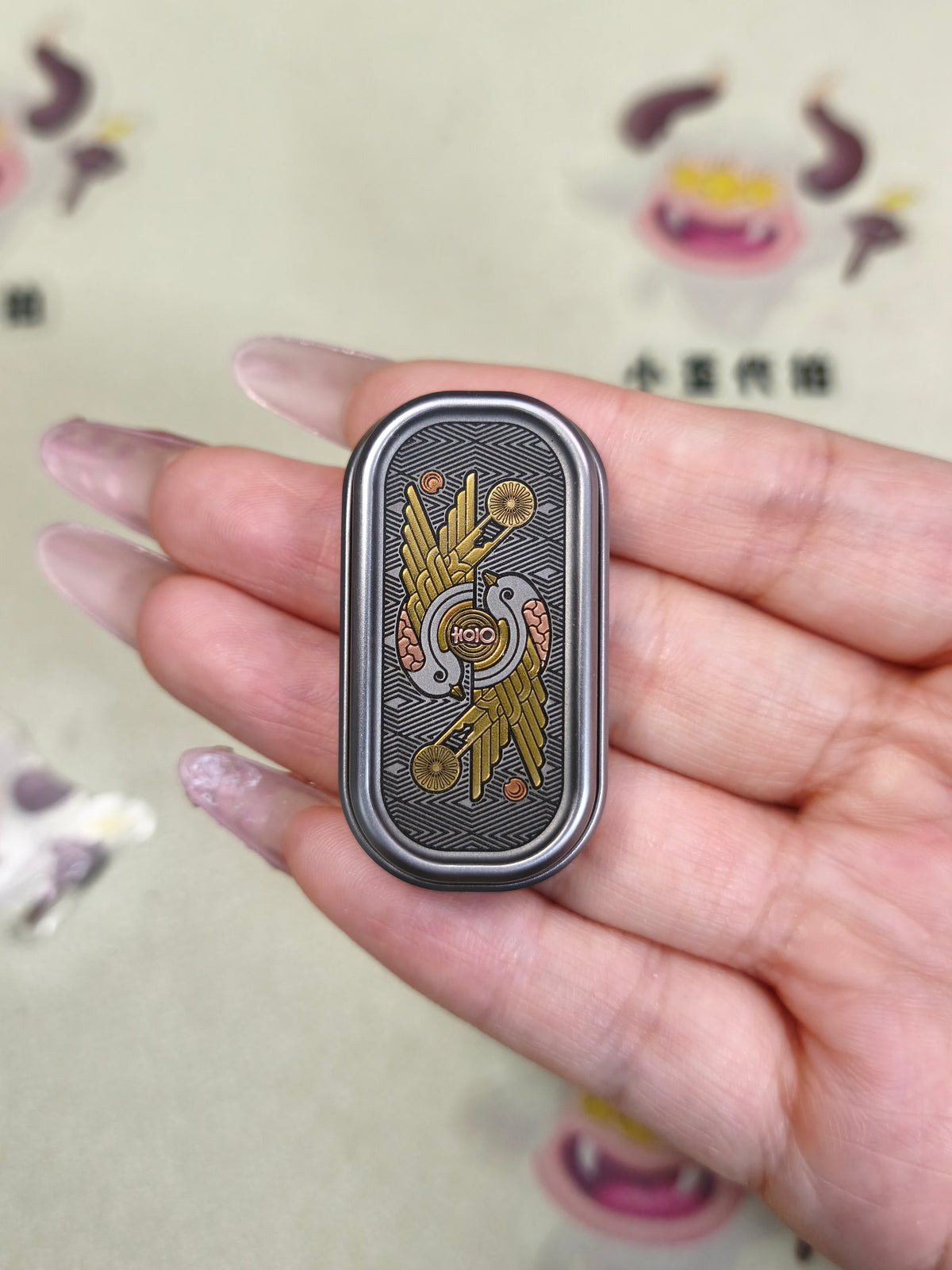 Magpie Luck Titanium Engraved