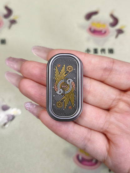 Magpie Luck Titanium Engraved