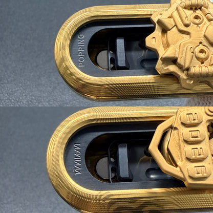 Popping Damasteel Gold Plated