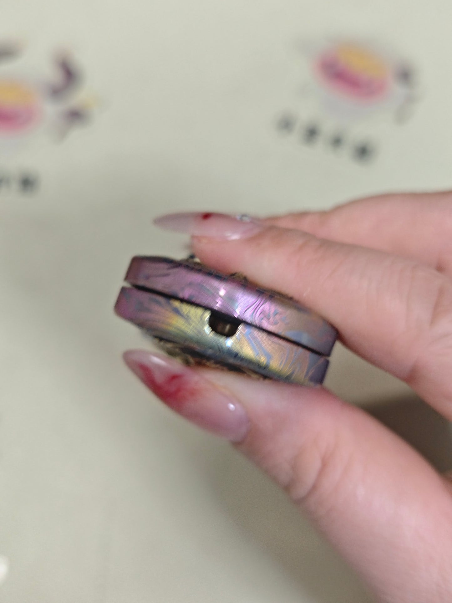 Demon Subduing Toga Tangcao Pattern Titanium Color-Anodized