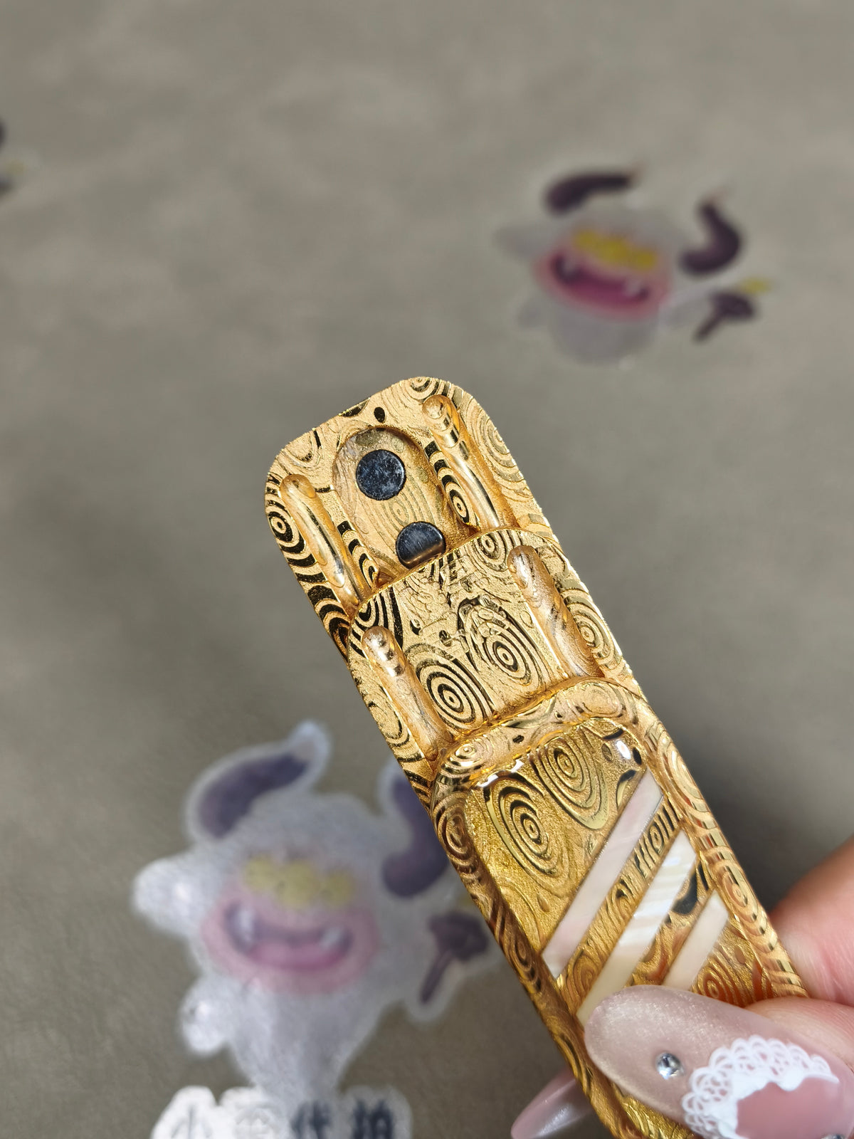 Lucky Candy Damasteel Resin-Sealed