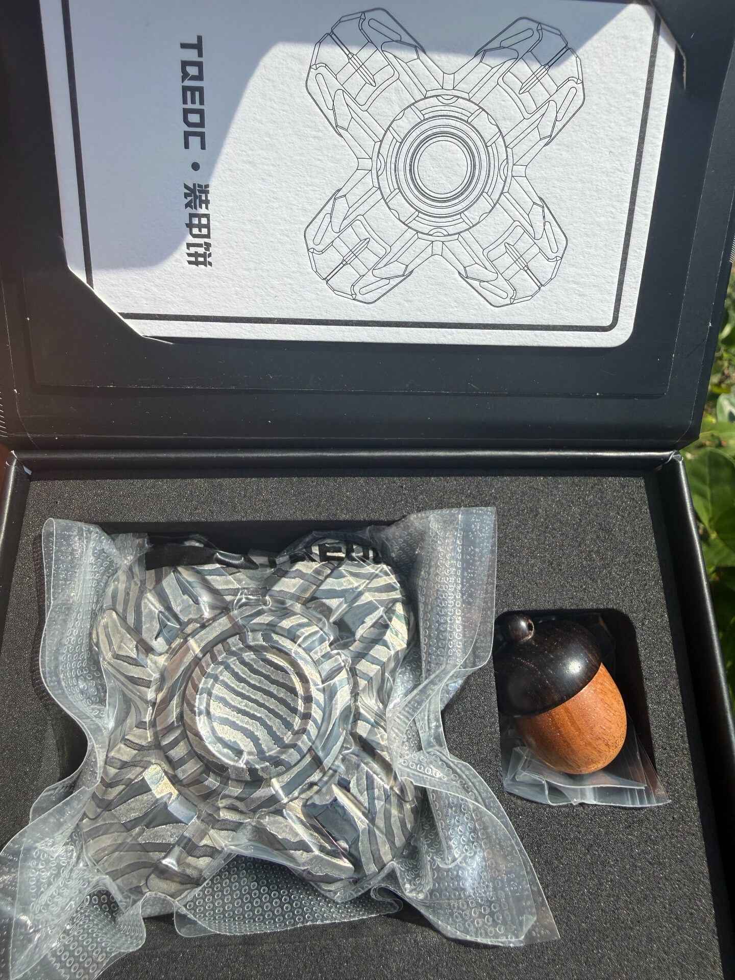 TQ EDC Armor Pie Shell Opening Spinner Titanium Stainless Steel