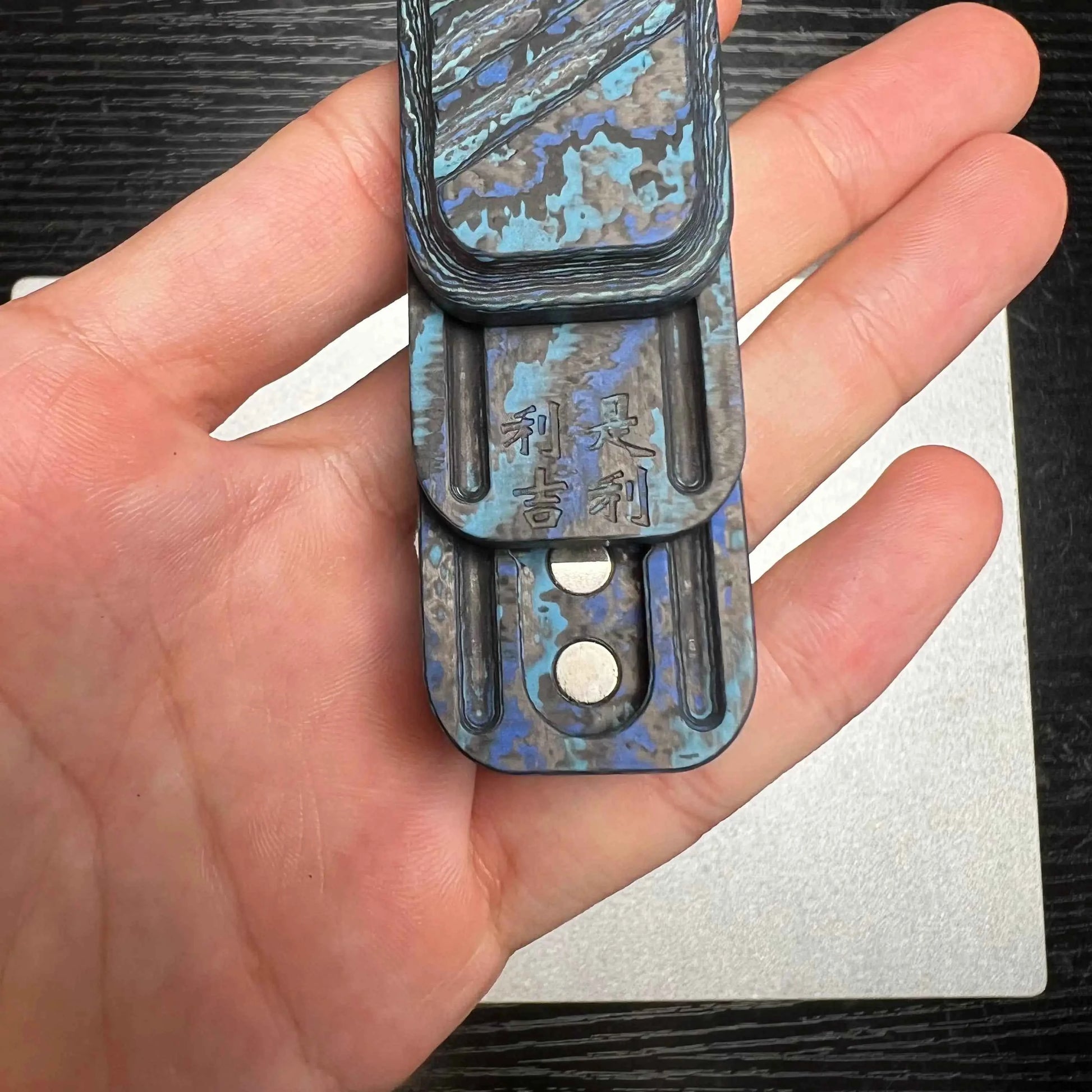 Lucky Candy Carbon Fiber Damascus