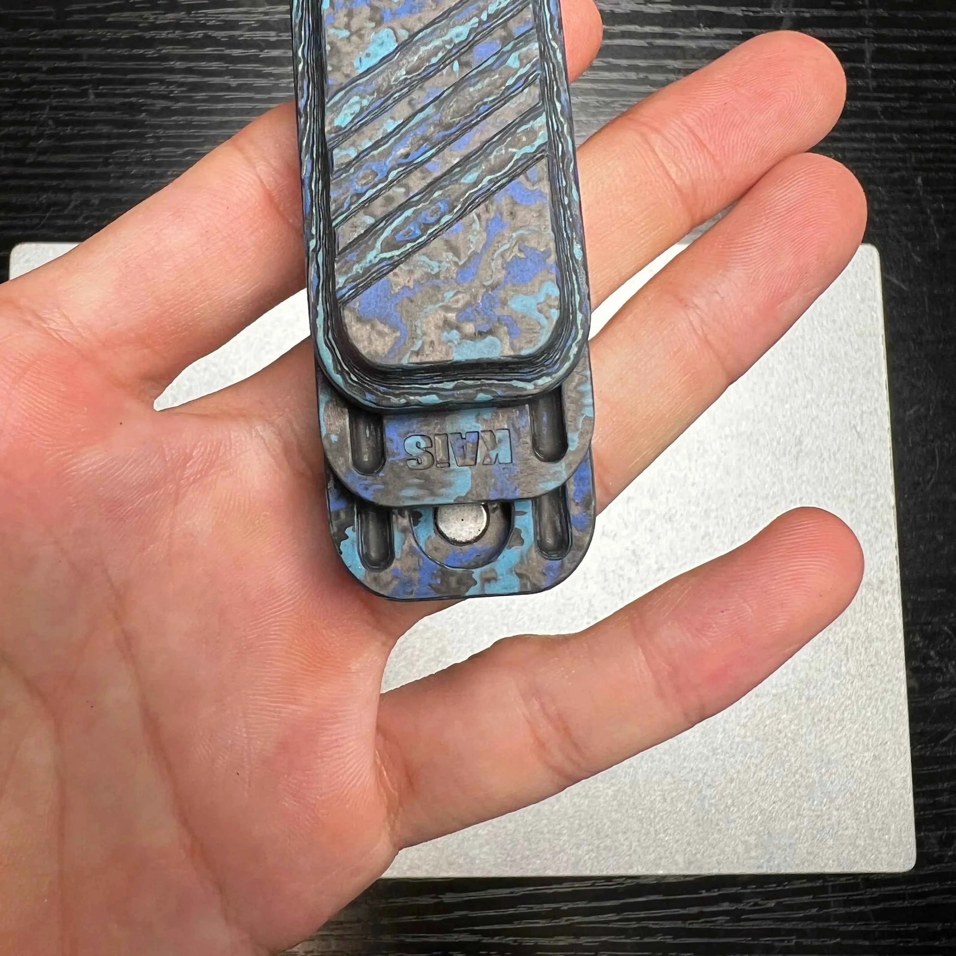 Lucky Candy Carbon Fiber Damascus