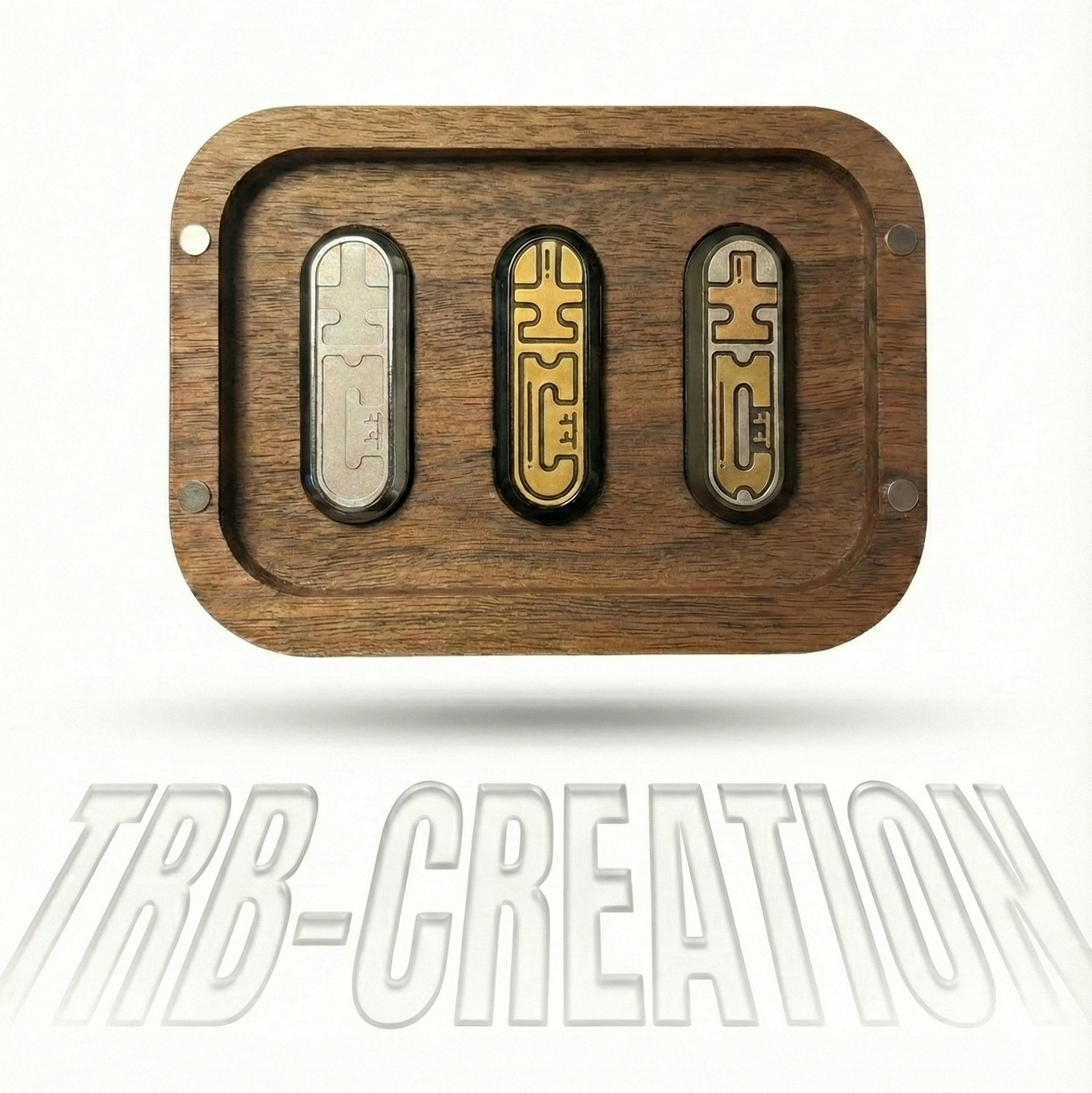 GD EDC Lucky Draw Wooden Display Case Base (Required): 3 Slots (Toys Not Included)