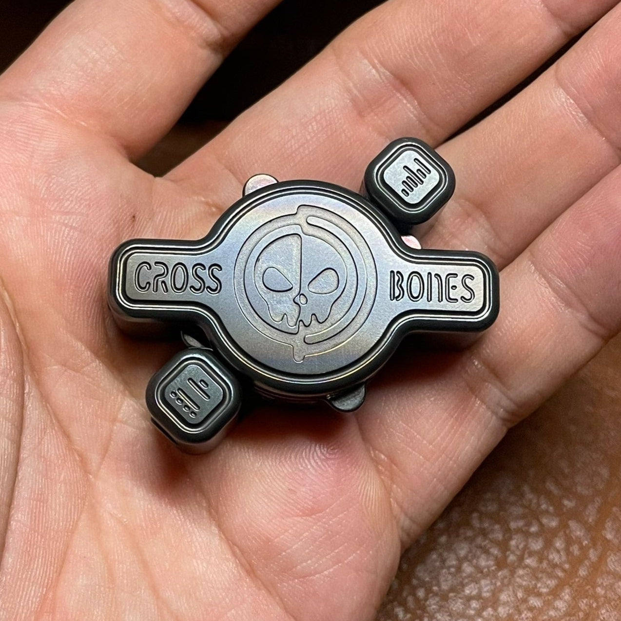 Cross Bones Oil Slick Zirconium