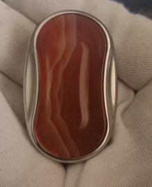 Mystery Slider SS+red agate