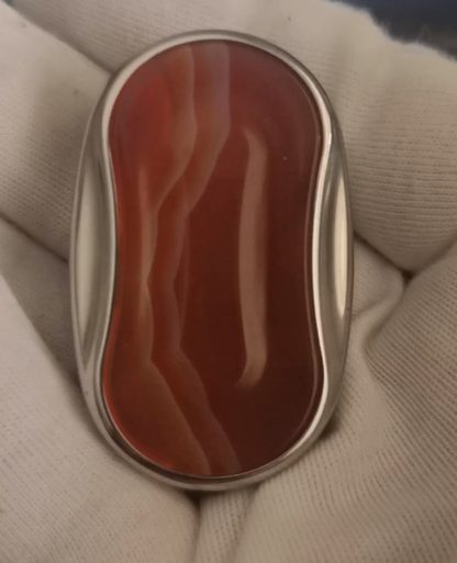 Mystery Slider SS+red agate