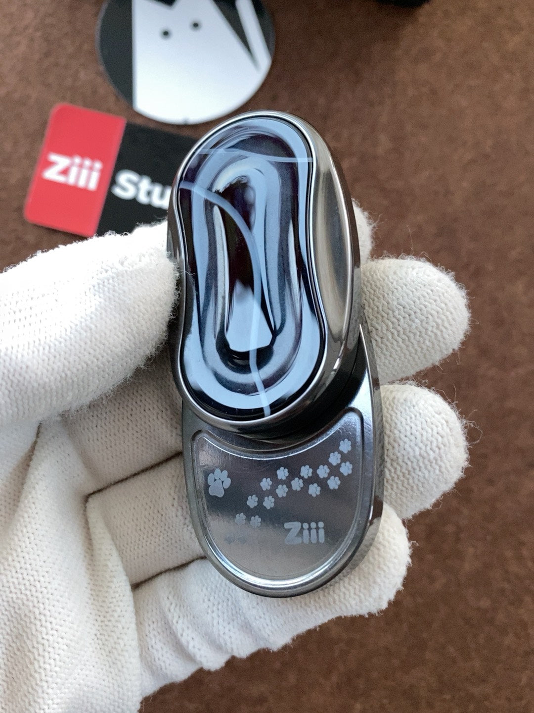 Mystery Slider Zirc+black agate