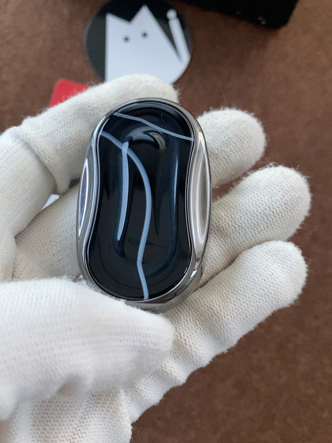 Mystery Slider Zirc+black agate