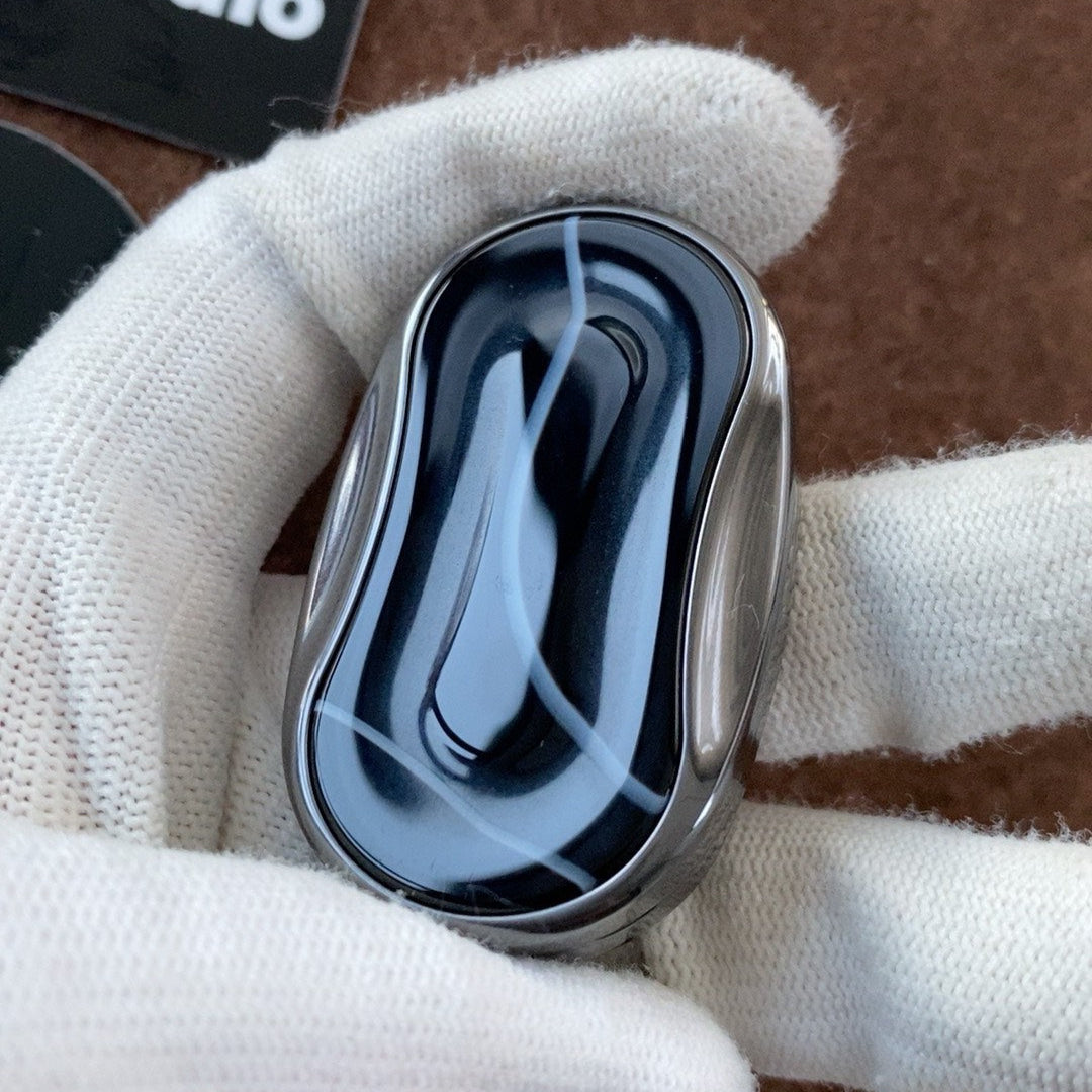 Mystery Slider Zirc+black agate