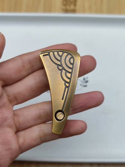 Peacock Feather Distress Brass