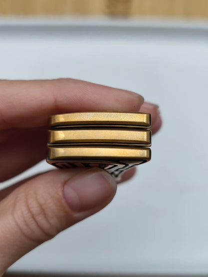 Peacock Feather Distress Brass