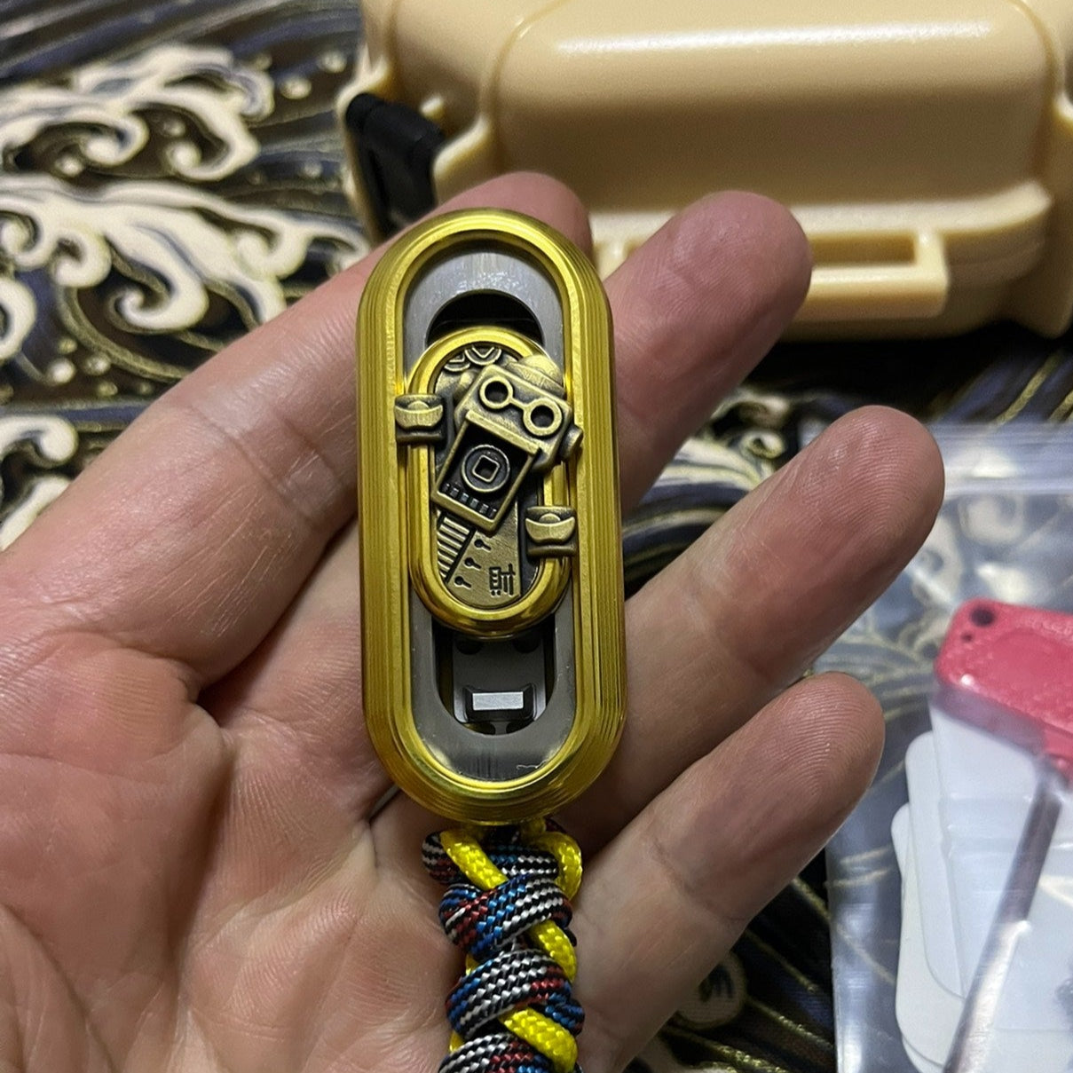 Popping The God of Fortune Stainless steel (Gold-plated)