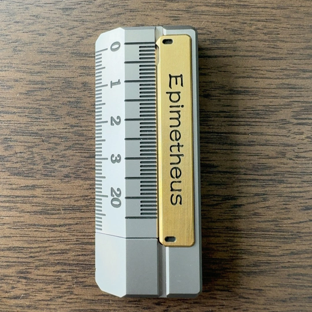 Quirky Ruler Titanium + Brass