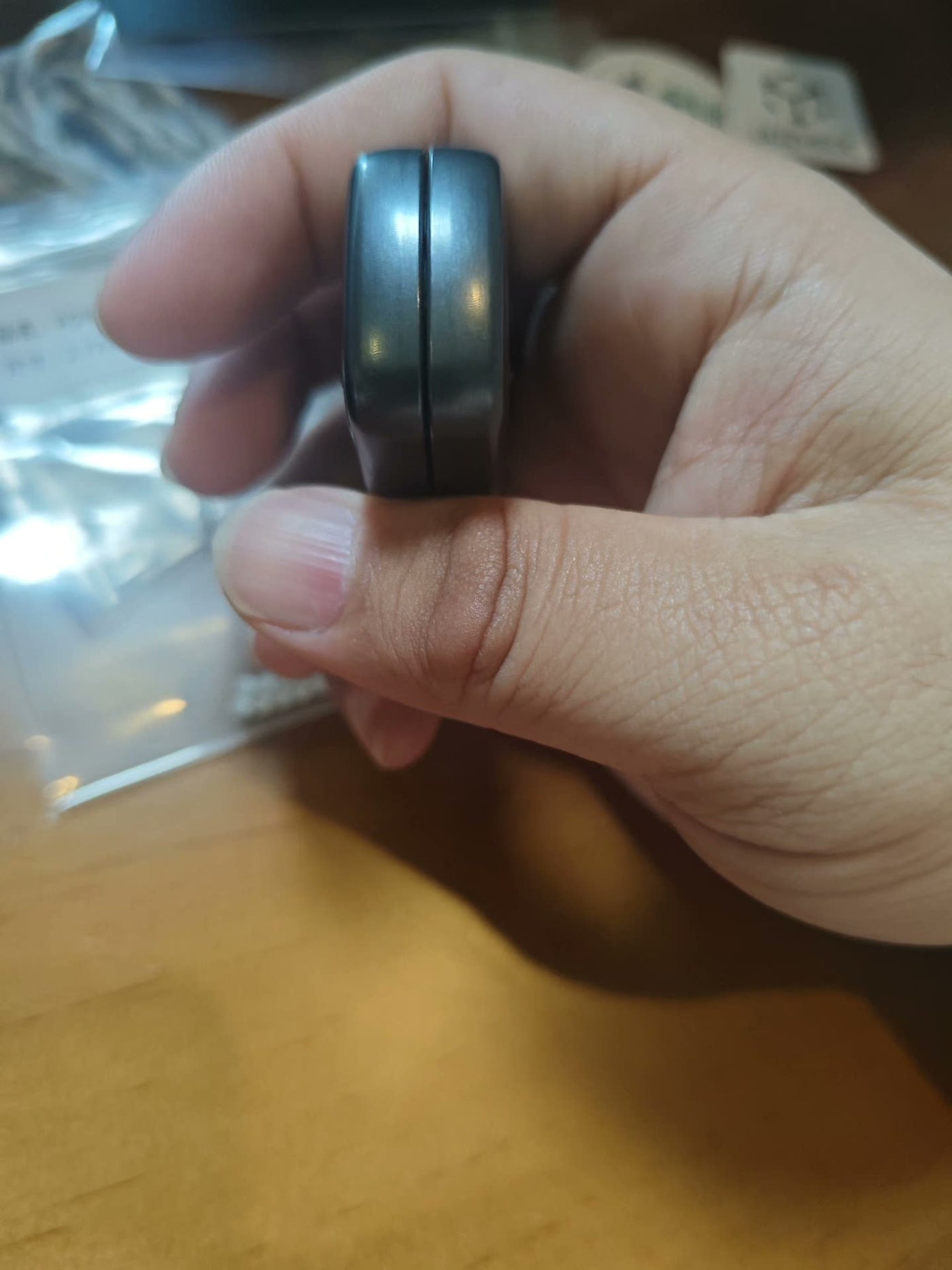 Ripple Tuning Fork Fidget Slider Zirconium Stonewashed