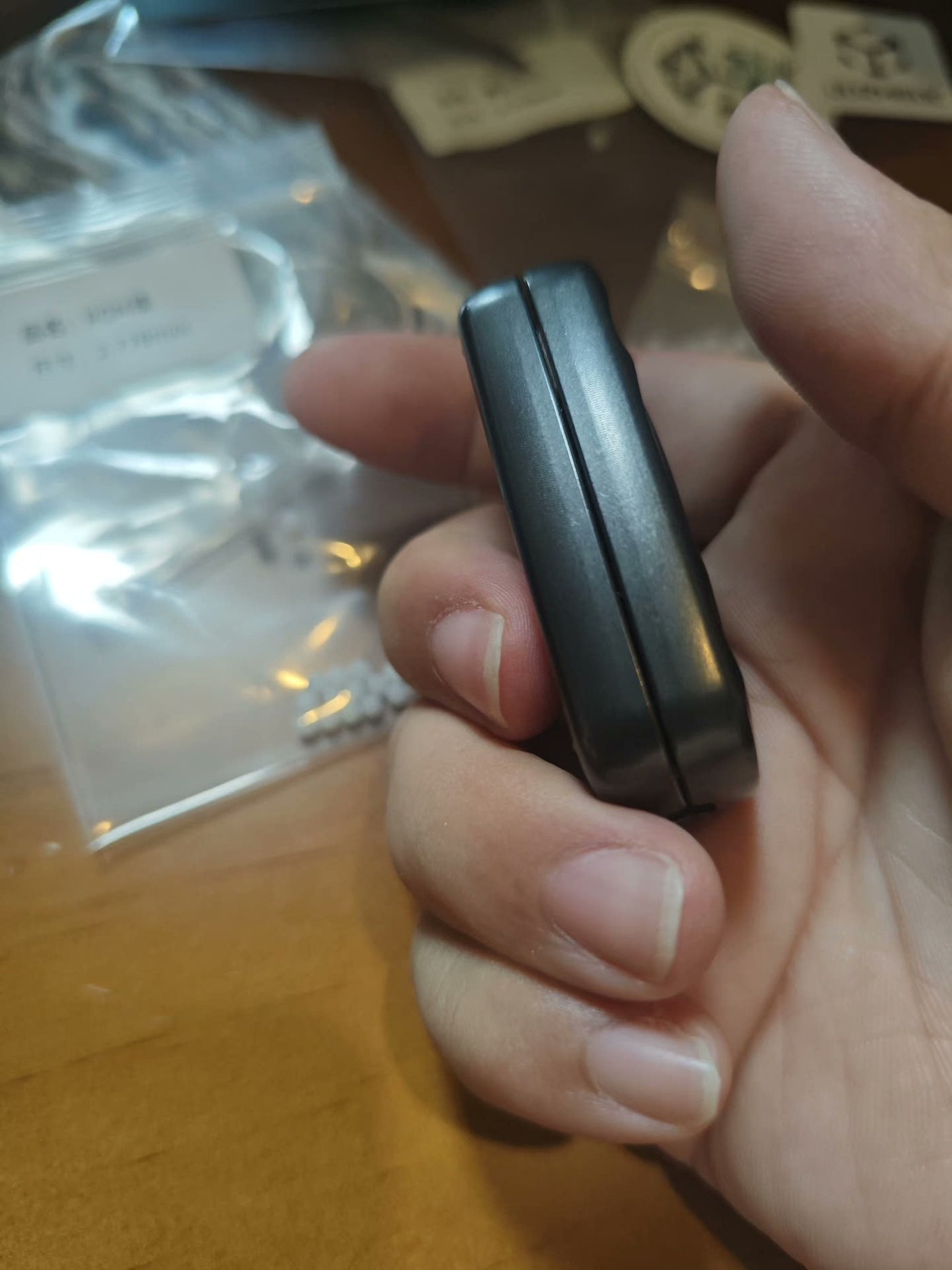 Ripple Tuning Fork Fidget Slider Zirconium Stonewashed
