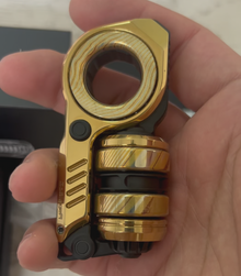 Sinian Stainless Steel Gold Plated + Mokume