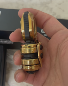 Sinian Stainless Steel Gold Plated + Mokume