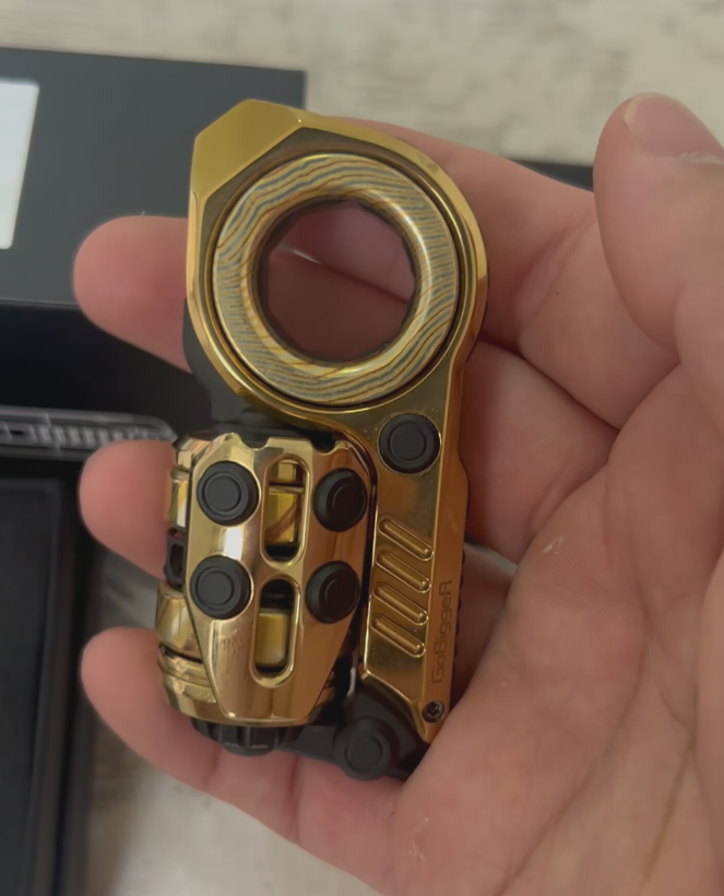Sinian Stainless Steel Gold Plated + Mokume