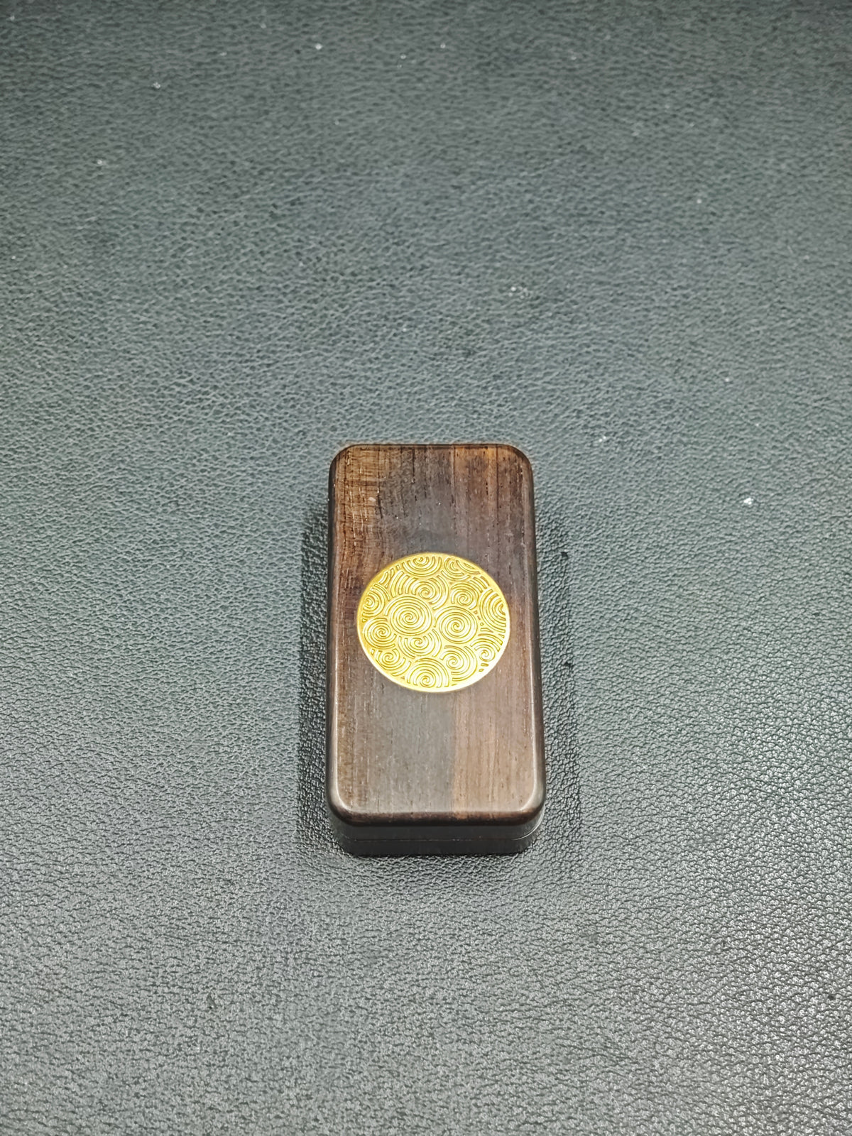 Brocade & Azure Paperweight African Blackwood