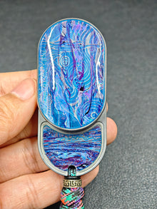 Van Gogh Stainless Steel Stonewashed Resin-Sealed Engraved