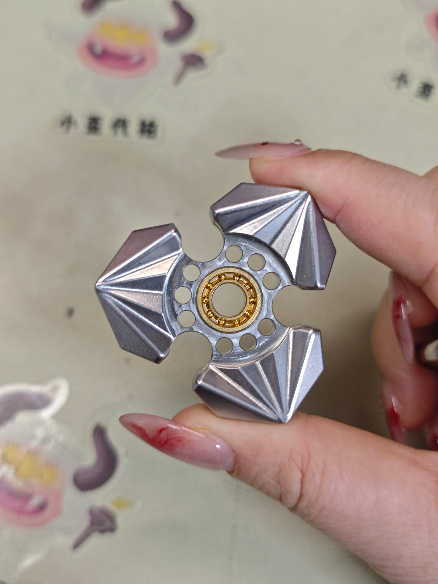 Tri Leaf Crossbone Stainless Steel