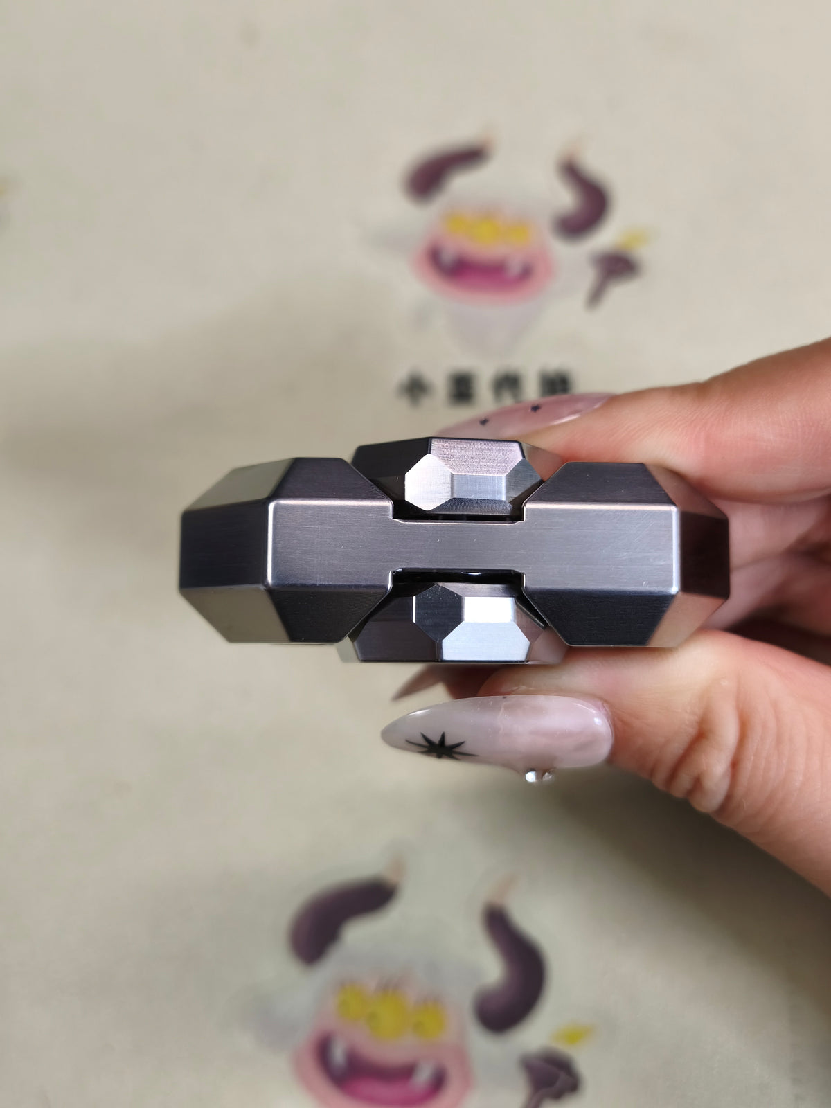 Crystal Twin Leaf Titanium Machine Finished