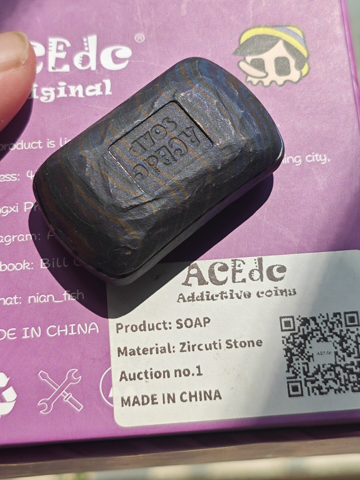 Product image Unknown-acedc-1off锆马石纹肥皂推牌edc，锆马材质，原厂石纹雕刻，做了石纹的只有这一个，有原盒，盒-Zircuti-TRB-CREATION-1070503626758-3.jpg