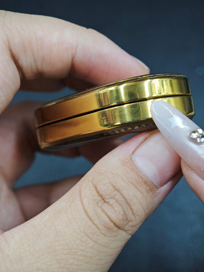Groove Zirconium Gold Plated Resin-Sealed