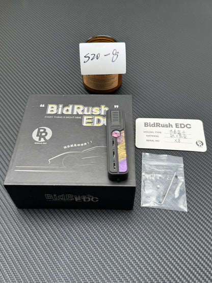 Rhythm Box Purple Gold Inlay Titanium