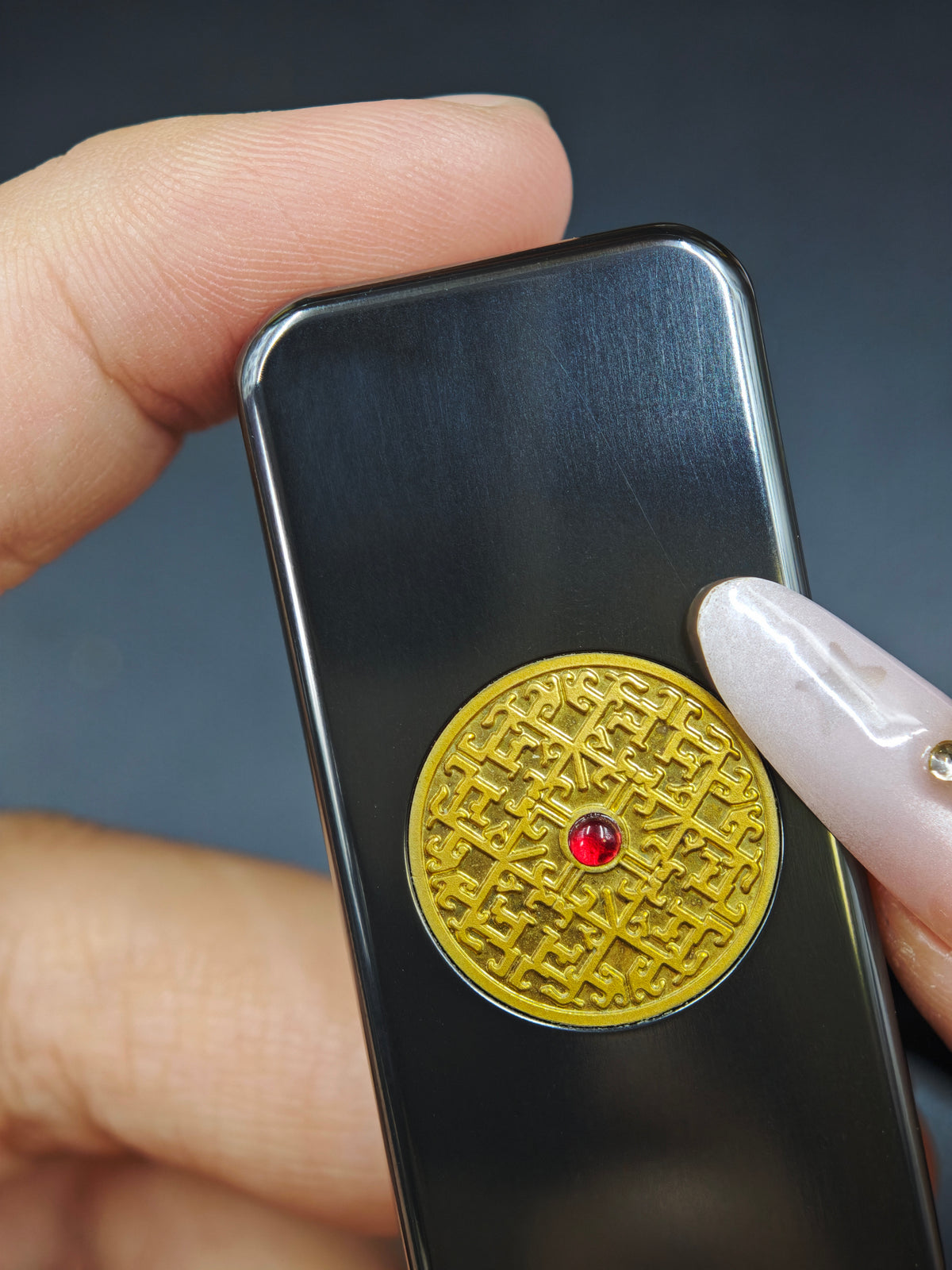 Brocade & Azure Paperweight Zirconium
