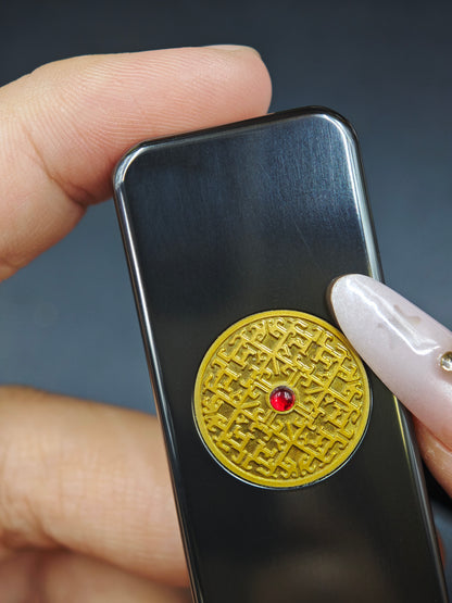 Brocade & Azure Paperweight Zirconium