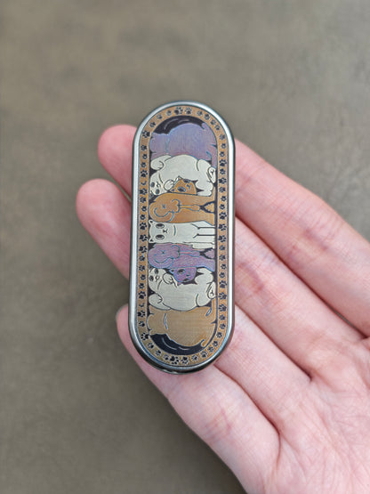 Ming Yin Titanium Engraved